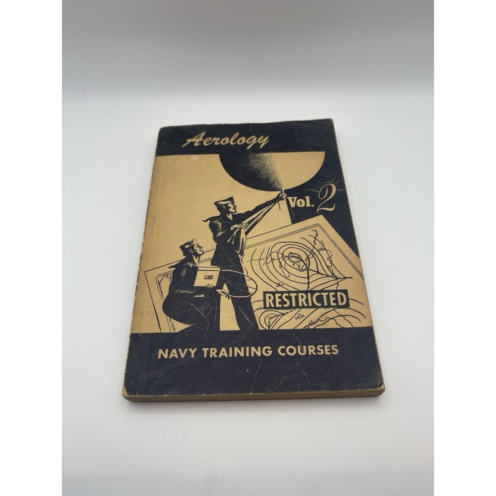 WWII US Navy Aerology Vol 2 1944 Restricted Navy Training Courses Softcover